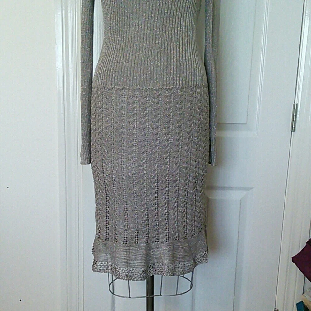 Lauren Ralph Lauren Metallic Pointelle Dress - Picture 5 of 7